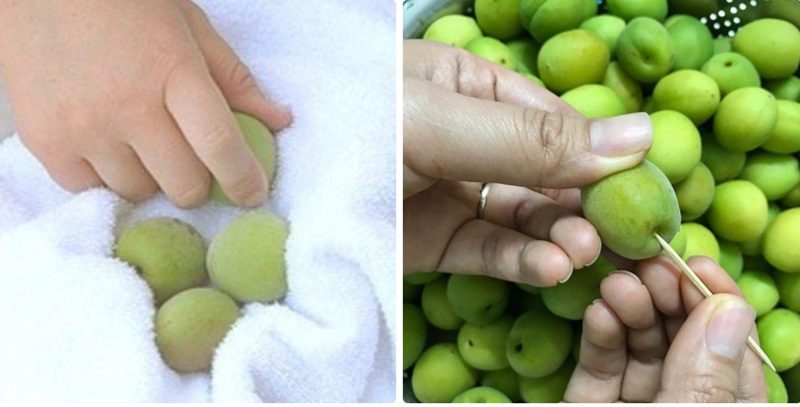 sơ chế mơ tươi